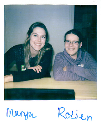 Kennismakingsfoto Maryn en Rolien voor het project Waanzinnige Verhalen